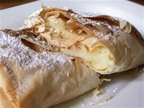 Phyllo, or filo, dough is puff pastry's greek cousin. Yiayia's Bougatsa Recipe - Greek Recipe | Bougatsa recipe ...