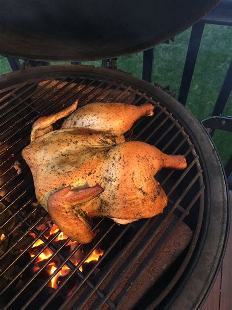 First Spatchcock Chicken — Big Green Egg Egghead Forum The Ultimate