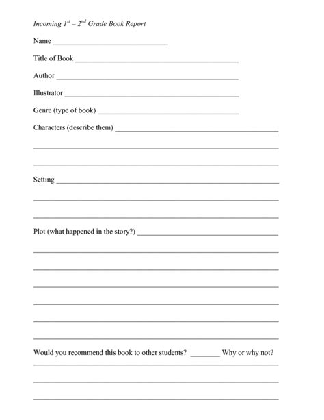 Biography Report Template 4th Grade 2 Professional Templates