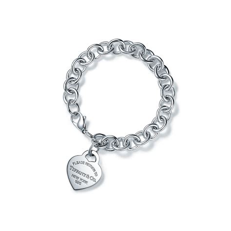 Sterling Silver Heart Tag Charm Bracelet Tiffany And Co