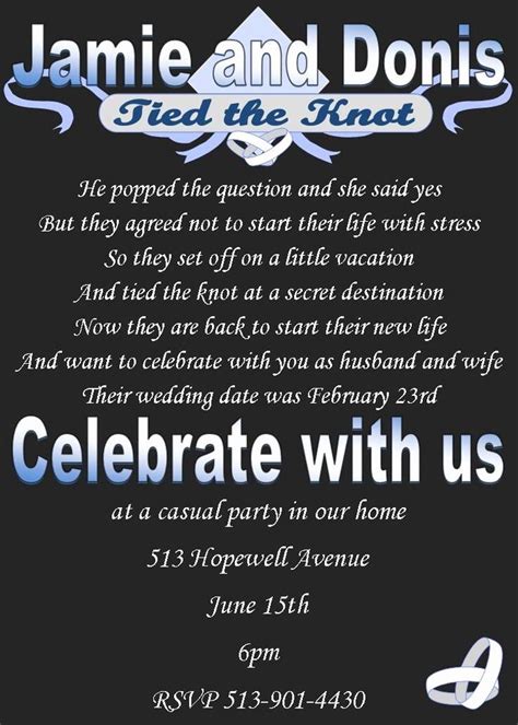 Wedding After Party Invitation Wording Beautiful After The Wedding