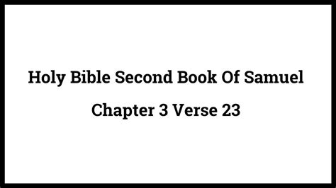 Holy Bible Second Book Of Samuel 323 Youtube