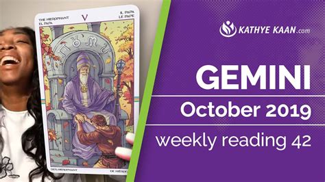 Gemini Weekly Reading Psychic Tarot Horoscope October 14 20 Youtube