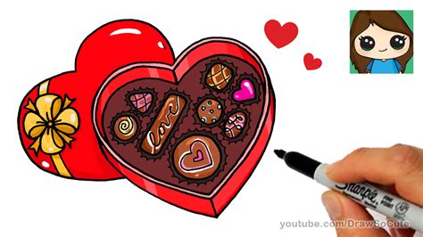 how to draw a box of chocolate youtube