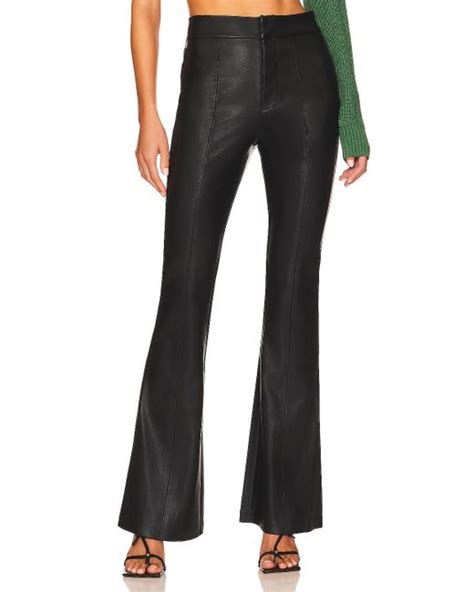 Blank Nyc Faux Leather High Rise Flare Pant In Black Lyst