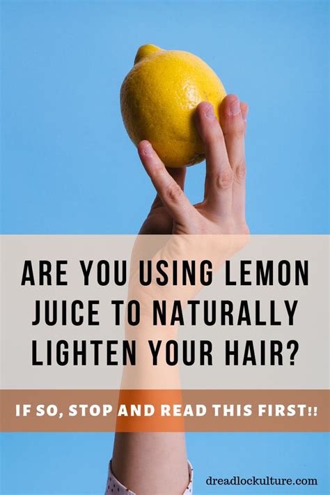 It whitens hair by chemically reducing your hair's color pigment, or melanin. The Pros and Cons to Using Lemon Juice in Dreadlocks | How ...
