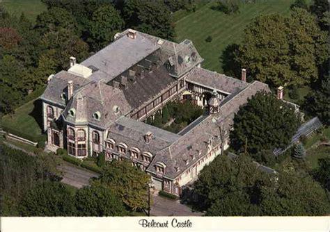 Belcourt Castle Aerial View Newport Ri Postcard
