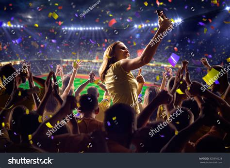 Fans On Stadium Game Stock Photo 325910228 Shutterstock