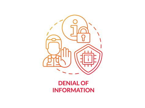 Denial Of Information Red Gradient Concept Icon By Bsd ~ Epicpxls