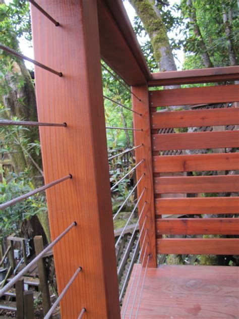 Cable Rail Wood Post And Rail Contemporary Portland By Stainless