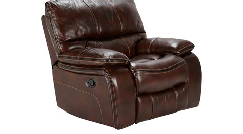 Their contemporary look can capture a person's attention and they can help bring a room's design together. $699.99 - Gianna Brown Leather Glider Recliner - Reclining,