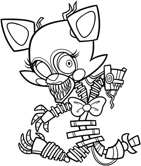 Fnaf Coloring Pages Mangle At Free Printable