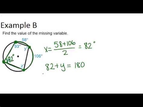 Inscribed angles in two cyclic quadrilaterals. Inscribed Quadrilaterals in Circles: Examples (Geometry Concepts) - YouTube