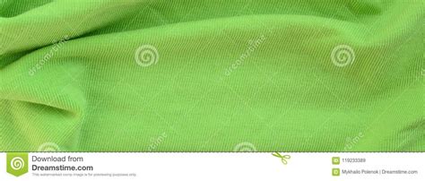 The Texture Of The Fabric Is Bright Green Material For