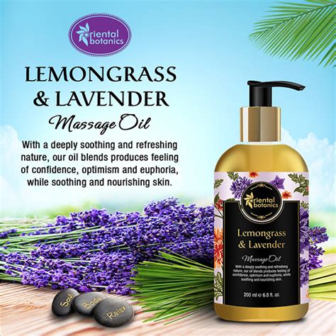 Buy Oriental Botanics Body Massage Oil Lemongrass And Lavender 200 Ml Online At Best Price