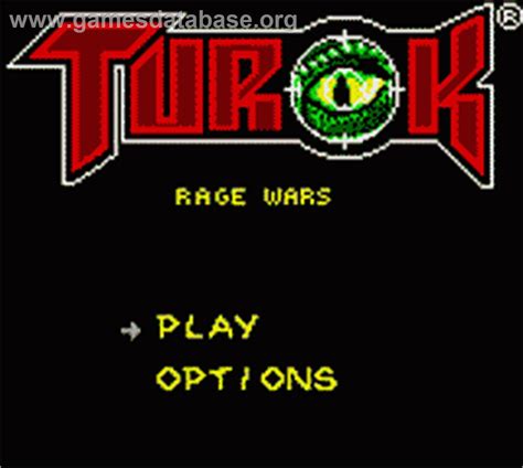Turok Rage Wars Nintendo Game Boy Color Artwork Title Screen