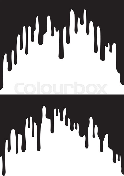 Black Paint Drips Vector Illustration For Your Design Stock Vector