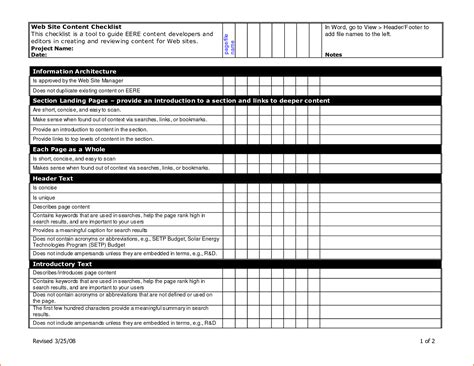 checklist template word bookletemplateorg