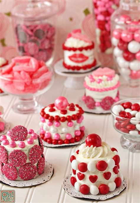 Easy Valentines Day Mini Cakes Oh Nuts Blog Valentine Desserts