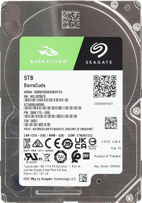 Seagate Barracuda 5 Tb Internal Hard Drive Hdd 25 Inch Sata 6 Gbs