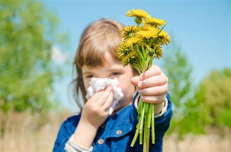 Premium Photo Seasonal Allergy In A Child Coryza Selective Focus