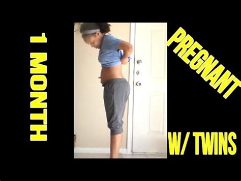In general, you should gain about 2 to 4 pounds during the first 3 months you're pregnant and 1 pound a week during the rest of your pregnancy. 1 Month Pregnant w/Twins - Our IVF Journey - YouTube