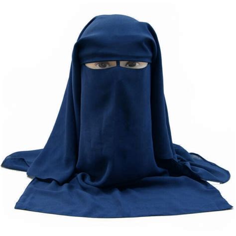 Niqab Muslim Hijab Three 3 Layer Islamic Veil Burqa Saudi Burka Nikab