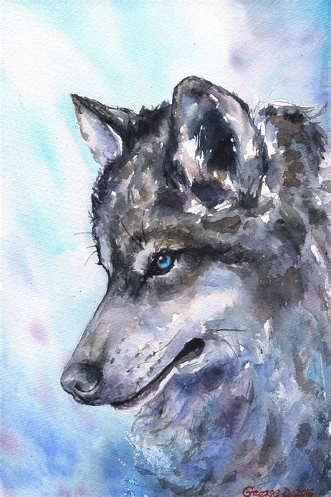 Wolf Watercolor Paintings Of Animals Wolf Painting Art