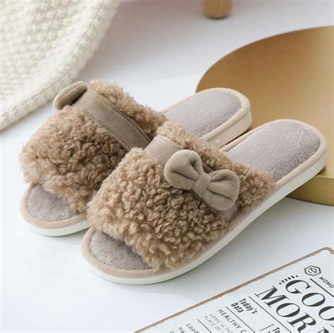 Contact now request sample customized request. Factory wholesale custom women fancy bedroom slippers open ...