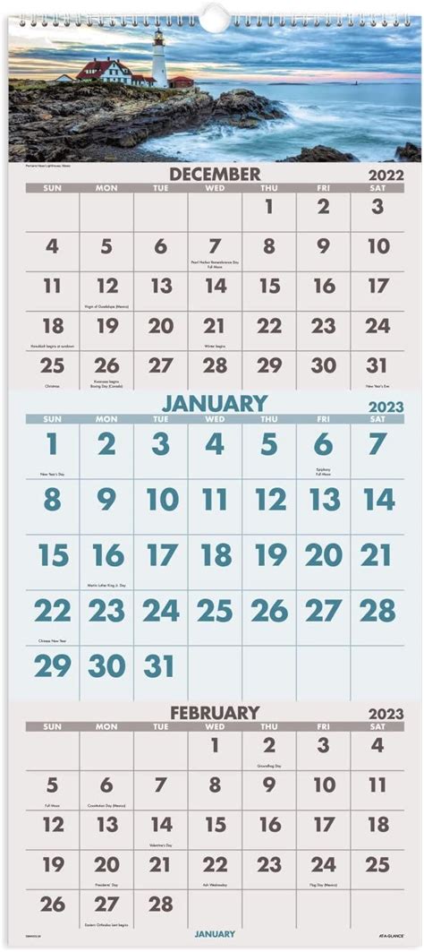 At A Glance 2023 Wall Calendar 12 X 27 Large Spiral