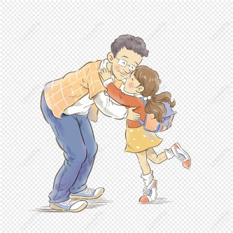 Gambar Ayah Dan Anak Perempuan Memeluk Gambar Tangan Png Unduh Gratis