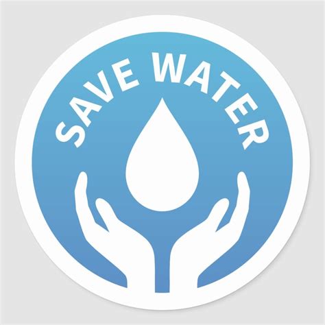 Water Conservation Save Water Badge Sticker Zazzle Save Water Water Conservation Water