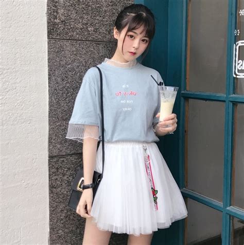 Yougeman T Shirt Femmes Vêtements Style Coréen Ulzzang Harajuku Maille Patchwork Faux 2 Pièces à