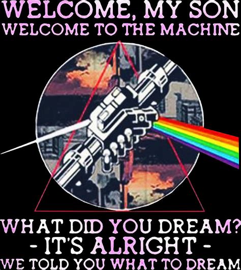 Pink Floyd Welcome To The Machine Poster Summer Painting By Lisa Cameron Pixels