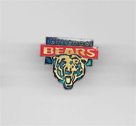 Vintage Chicago Bears Nfl Lapel Pin Enamel Pinback Hat Pin Etsy