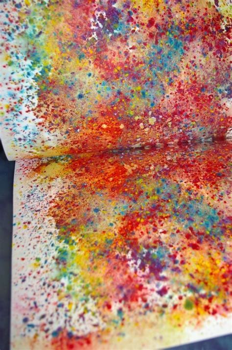 Amazing Picture Made From Crayons And Water Art Projects Crayon Art