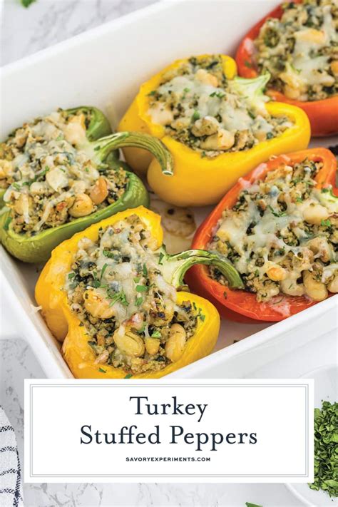 Turkey Stuffed Peppers Bell Peppers Stuffed With Ground Turkey