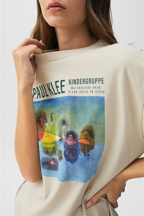 Pull And Bear Paul Klee Kindergruppe T Shirt