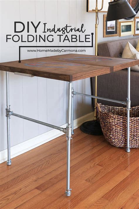 Top of this folding table is made of 18 mm plywood. DIY Industrial Folding Table - Home Made By Carmona