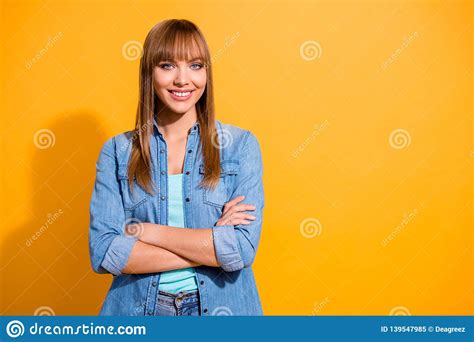 Portrait Of Her She Nice Cute Content Lovely Sweet Attractive Cheerful Cheery Straight Haired