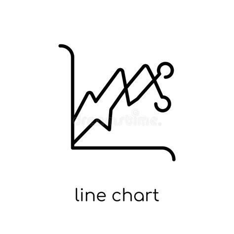 Line Chart Icon Trendy Modern Flat Linear Vector Line Chart Icon On
