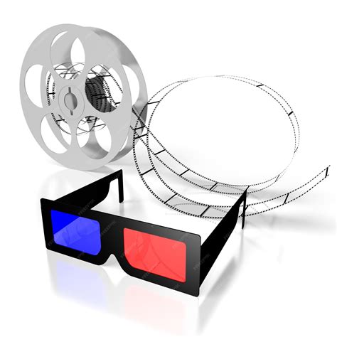 Premium Photo Film Reel And Cinema Glasses 3d Illustration