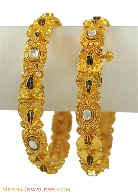 Gold Necklace Blog Latest Antique Gold Bangle Models