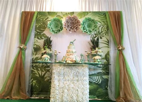 Mint Green Jungle Baby Shower Baby Shower Ideas Themes