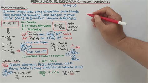 Perhitungan Sel Elektrolisis Hukum Faraday Youtube