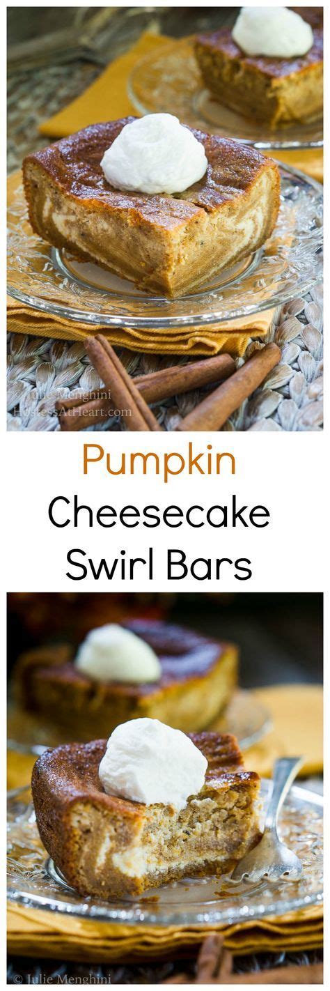 Smooth Creamy Pumpkin Cheesecake Swirl Bars Are The Definition Of