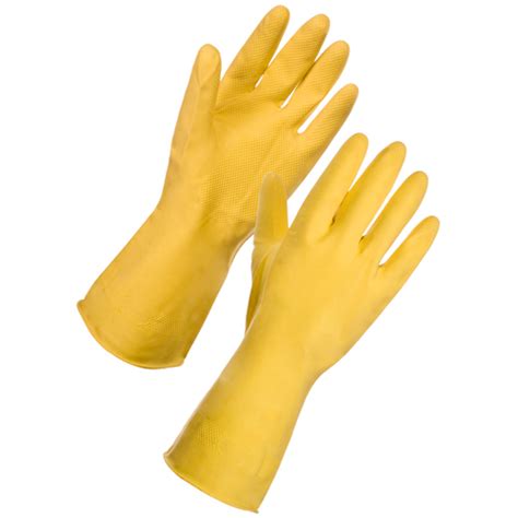 Household Gloves Hhg001 Yellowper Pair Hygiene Disposables