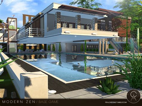 The sims 4 altara modern living residential lot designed by chemy available at the sims resource download a modern family home consists of a sunken kitchen and. Modern Zen - The Sims 4 Catalog