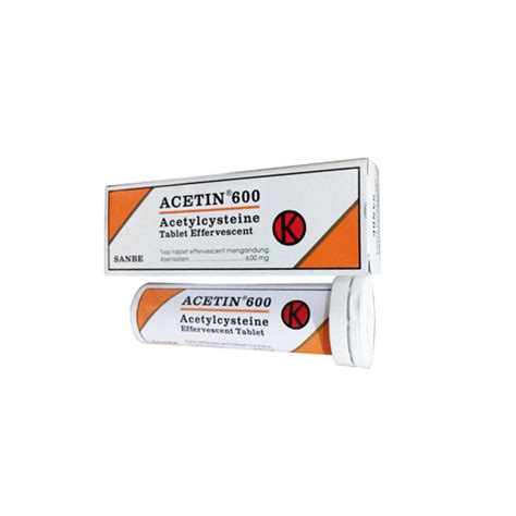 Acetin 600 Mg 10 Tablet Effervescent Kegunaan Efek Samping Dosis