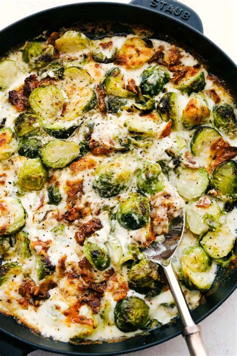 Creamy Parmesan Brussel Sprouts Gratin With Bacon Recipe Cart